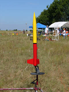 PML Io rocket on the launch pad, July 24, 2004