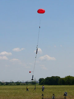 rocket landing near the launch pad